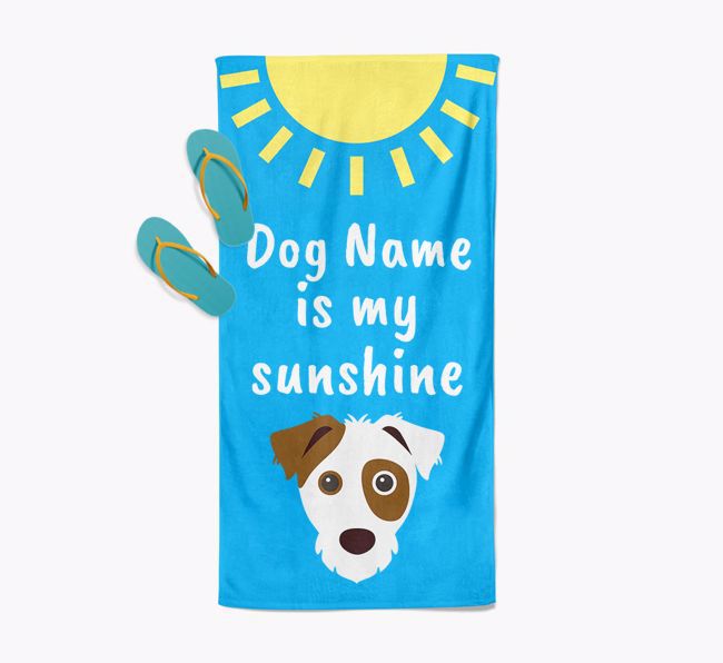 Personalised Pool Towel '{dogsName} is my Sunshine'